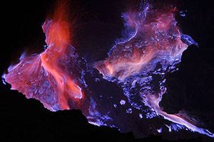 вулканическая синяя лава
