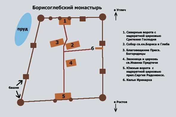 план борисоглебского монастыря