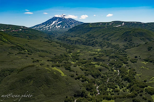 виды камчатки с геликоптера