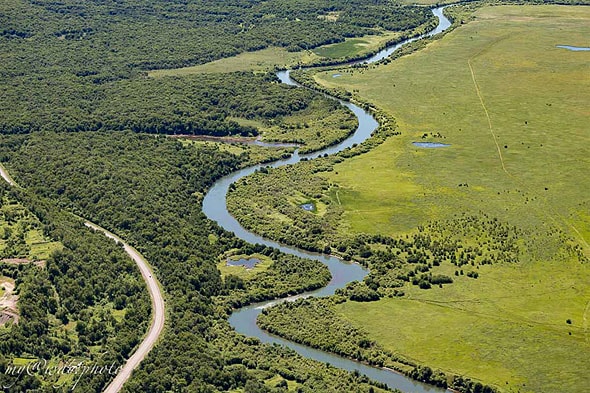 на подлете к курильскому озеру