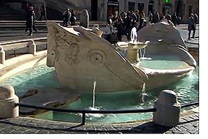 плеск воды в римском фонтане