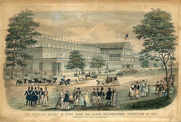 хрустальный дворец на всемирной выставке в лондоне 1851 году